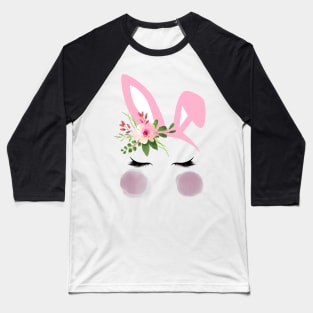 Cute Easter Bunny Face T Shirt for Mom Mama Adult Teen Girl Baseball T-Shirt